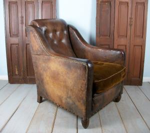 Leather 1930s Deco Club Chair